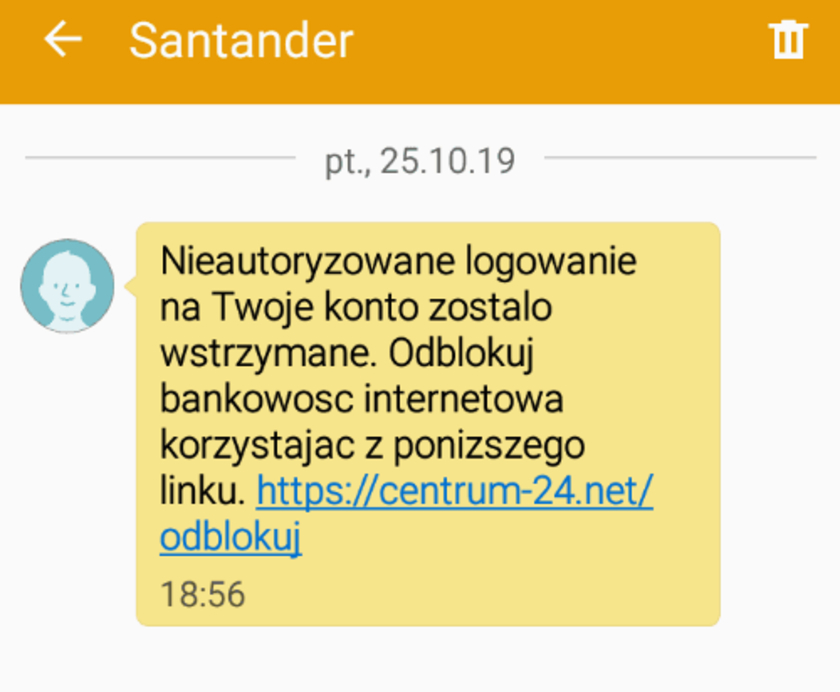 Santander Bank Polska ostrzeżenie